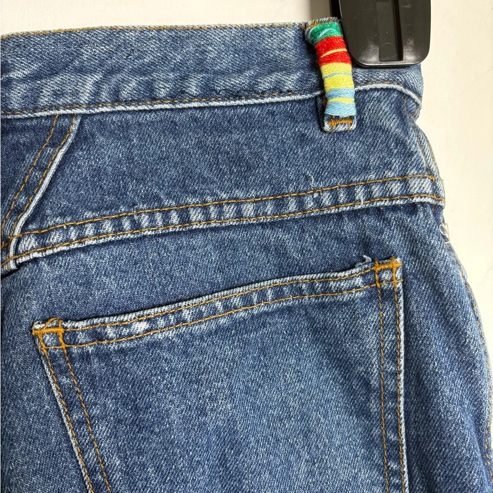 Vintage 80s High Rise Mom Jeans 26 Waist Embellished Denim 100% Cotton - Picture 9 of 12